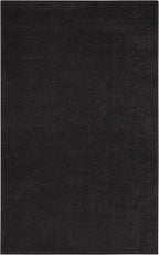 Nourison Home Nourison Essentials Black 3' x 5' Area Rug - Easy Clean, Non Shedding, Bed Room, Living Room, Dining Room, Kitchen (3' x 5')