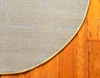 Unique Loom Trellis Frieze Collection Area Rug - Geometric (8' Round, Yellow/ Ivory)