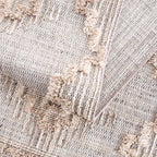 Hauteloom Ampusungan Modern Moroccan Medallion Farmhouse Living Room, Bedroom Area Rug - High Low - High Pile Carpet - Cream, Beige, Brown, Beige - 7'10" x 10'