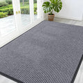OLANLY Front Door Mat Indoor Outdoor Entrance, Waterproof Heavy Duty Doormat, Fade Resistant, Low Profile, Easy Clean Patio Porch Welcome Floor Mats for Entry, 59x40, Light Gray
