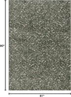 SAFAVIEH Adirondack Collection Area Rug - 5'1" x 7'6", Dark Green & Ivory, Chevron Design, Non-Shedding & Easy Care, Ideal for High Traffic Areas in Living Room, Bedroom, Dining (ADR104Y-5)