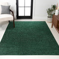 JONATHAN Y Haze Solid Low-Pile Emerald Indoor Area Rug 9x12, Coastal,Bohemian,Minimalist,Classic, Easy-Cleaning for Living Room,Bedroom,Kitchen,Pet Friendly,Non-Shedding (SEU100L-9)