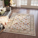 Rugcomf Bedroom Rug 3x5 Rug Washable Area Rug Non Slip Low Pile Boho Small Carpet for Bedroom, Bedside, Kitchen, Entryway, Kids Room, Office, College Dorm Essentials for Girls (Colorful)