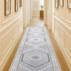 Fame Living Washable Area Rug. Modern Farmhouse. Vintage. Turkish. Bohemian. Distressed. Oriental. Traditional. Rugs for Living Room. Dining. Bedroom. Office. Entryway. Foyer. (856BrC, 2'5" x 4'9")