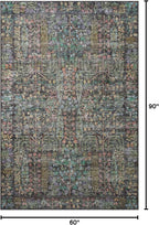 Loloi Rifle Paper Co. Maison Collection MAO-07 Charcoal 5'-0" x 7'-6", .19" Pile Height, Area Rug