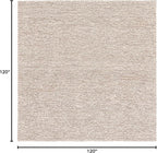 SAFAVIEH Natura Collection Area Rug - 10' Square, Beige, Handmade Wool Blend, Textured Design, Ideal for Living Room, Bedroom, Dining Space (NAT620B)