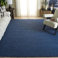 SAFAVIEH Area Rug 8x10 - Natura Collection - Large - Navy & Blue, Handmade Wool Blend, Textured Design, Ideal for Living Room, Bedroom, Dining Space (NAT620M)