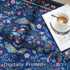 Rugcomf Runner Rug Washable Kitchen Runner 2'x 6'Runner Rug Floral Non-Slip for Entryway Indoor Soft Carpet Runner for Hallways, Kitchen, Laundry, Bedroom, Bathroom(Blue)