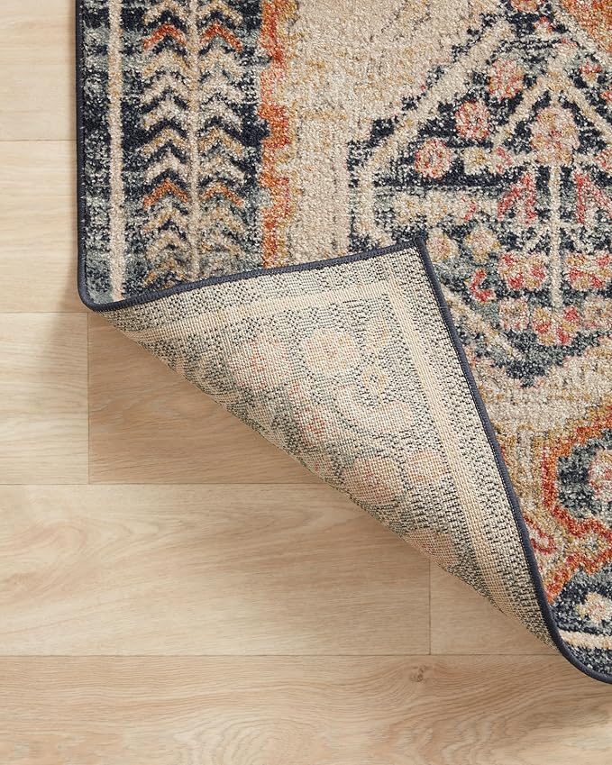 Loloi Jocelyn Collection JOC-05 Navy/Multi 7'-10" x 10' .38" Thick Area Rug