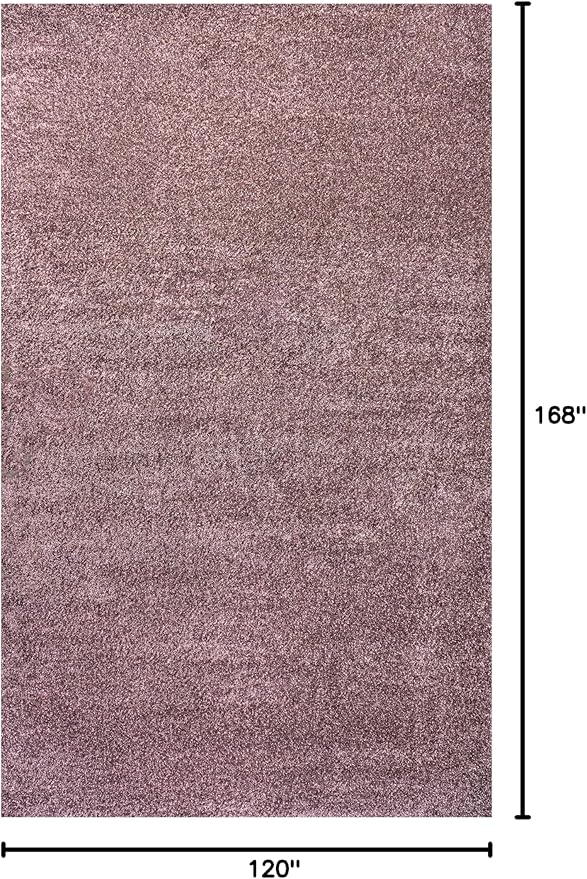 Eyely UES100R-14 Supersoft Haze Solid Low-Pile Indoor Area Rug, Coastal, Bohemian, Minimalist, Classic, Casual for Bedroom,Kitchen,Living Room,Non Shedding,Easy-Washing, Purple, 10 X 14
