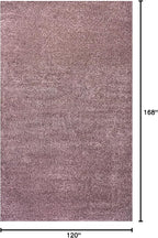 Eyely UES100R-14 Supersoft Haze Solid Low-Pile Indoor Area Rug, Coastal, Bohemian, Minimalist, Classic, Casual for Bedroom,Kitchen,Living Room,Non Shedding,Easy-Washing, Purple, 10 X 14