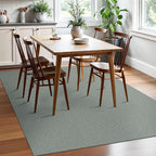 EARTHALL Washable Area Rugs 5x7 Ft Non Slip Living Room Rugs Cotton Rubber Backed Dining Room Rug Braided Bedroom Rugs Indoor Outdoor Floor Carpet for Living Room, Bedroom, Dining Room, Green/Grey