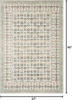 Loloi Rifle Paper Co. Eden Collection EDE-03 Lattice Ivory 2'-3" x 3'-9" Accent Rug feat. CloudPile™
