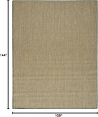 Nourison Home Courtyard Green 9' x 12' Area Rug - Easy Clean, Non Shedding, Bed Room, Living Room, Dining Room, Kitchen (9' x 12')