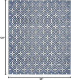 Nourison Home Nourison Essentials Blue Ivory 8' x 10' Area Rug - Easy Clean, Non Shedding, Bed Room, Living Room, Dining Room, Kitchen (8' x 10')