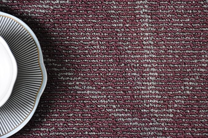 Furnish my Place Geometrical Pattern Indoor/Outdoor Refine Burgundy Abstract Area Rug, Runner Rug, Hallway Entry Carpet, Contemporary Rug for Living Room, Dining Room, Made in USA - 4' x 8'