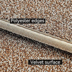 Door mat with Non Slip Rubber Backing, Washable Soft Floor Carpet for Kitchen, Hallway, Entryway Indoor, Bedroom, Laundry, Low Pile Area Rugs, Solid Color with Pointillism Style, 2 * 3 ft Brown