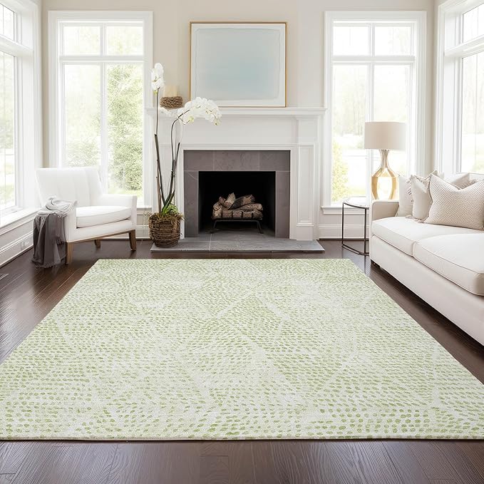 Addison Rugs Chantille ACN591 Aloe 10' x 14' Indoor Outdoor Area Rug, Easy Clean, Machine Washable, Non Shedding, Bedroom, Living Room, Dining Room, Kitchen, Patio Rug