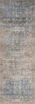 Loloi Chris Loves Julia Jules Collection JUL-06 Denim/Spice 2'-3'' x 3'-9'', .13" Pile Height, Accent Rug