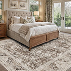 LUMI 5x8 Washable Area Rug for Living Room, Ultra Soft Traditional Vintage Rugs Non Slip with Rubber Backing, Low Profile, High Traffic, Stain Resistant Carpets, Ideal for Bedroom, Dining Room, Indoor