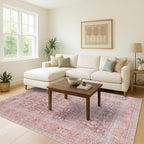 Fame Living Washable Area Rug. Modern Farmhouse. Vintage. Turkish. Bohemian. Distressed. Oriental. Traditional. Rugs for Living Room. Dining. Bedroom. Office. Entryway. Foyer. (860TT, 2' x 3')