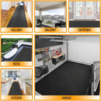 Ottomanson 2' x 51' Hallway Runner with Scraper Pile Extra Durable Non-Slip Rug Mat for Indoor & Outdoor Use - Ideal for Kitchen, Entryway, Patio & Garage - High-Traffic Carpet, Black