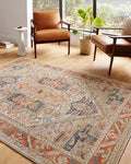 Loloi Jocelyn Collection JOC-01 Sand/Multi 5'-5" x 7'-6" .38" Thick Area Rug