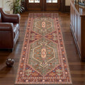 Ciicool 2x5ft Runner Rug, Hallway Wahshable Rug Vintage Kitchen Carpet for Entrance Bedroom Bedside Living Room Kitchen Laundry Bathroom Decor