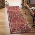Keen Home Design 2x10 Rug - Machine Washable Runner Rug with Non-Slip Backing, Ideal for Hallway, Entryway, Kitchen, Laundry Room - Vintage, Easy Clean, Durable, Low Pile - (2'6" x 10')