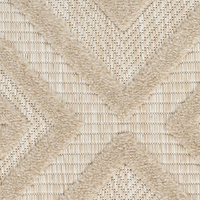 Nourison Home Versatile Cream 2' x 4' Area Rug - Easy Clean, Non Shedding, Bed Room, Living Room, Dining Room, Kitchen (2' x 4')