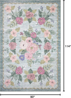 Loloi Rifle Paper Co. Rosa Collection RSA-02 Sky 7'-6" x 9'-6" Area Rug
