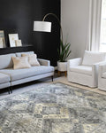 Loloi II Skye Collection SKY-09 Graphite/Silver 7'-6" x 9'-6" Area Rug