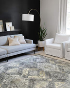 Loloi Skye Collection SKY-09 Graphite/Silver 6'-0" x 6'-0" Round Area Rug