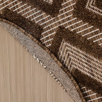 Nourison Home Versatile Brown 4' x Round Area Rug - Easy Clean, Non Shedding, Bed Room, Living Room, Dining Room, Kitchen (4' x Round)