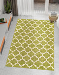 Rugs.com Lattice Collection Rug – 4x6 Light Green Medium-Pile Rug Perfect for Entryways, Kitchens, Breakfast Nooks, Accent Pieces