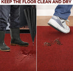 jxgzyy Red Commercial Outdoor Mat 2'11" x 4'11", Non Slip Front Door Mat Outside Entrance, Heavy Duty Waterproof Floor Mat for Porch, Home, Patio, Garage, Entryway