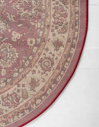 Unique Loom Sialk Hill Collection Area Rug - Washington (5' x 8' Oval Burgundy/Cream)
