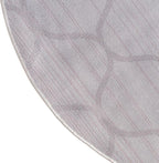 Rugs.com Lattice Frieze Collection Rug – 8' Round Ivory Medium Rug Perfect for Kitchens, Dining Rooms