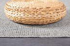 CAMILSON Easy Jute Rug 2x3, Indoor Outdoor Gray Color Farmhouse Area Rugs for Living Room and Kitchen Rug, Solid Boho Woven Design, Easy-Cleaning, Washable Outside Carpet Alfombras (2 x 3)