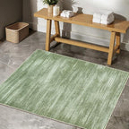 Olive Green Rug 2x3 Modern Abstract Neutral Area Rug for Entryway Indoor Loden Green Low Pile Floor Carpet with Non Slip Washable Small Rugs for Bathroom Kitchen 2 x 3