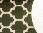 Rugs.com Lattice Collection Rug – 6 Ft Round Dark Green Medium Rug Perfect for Kitchens, Dining Rooms
