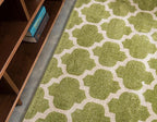 Rugs.com Lattice Collection Rug – 7' x 10' Light Green Medium Rug Perfect for Bedrooms, Dining Rooms, Living Rooms