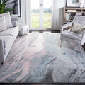 SAFAVIEH Area Rug 8x10 - Glacier Collection - Large - Pink & Blue, Modern Abstract Design, Non-Shedding & Easy Cleaning, Ideal for Living Room, Bedroom, Office, Dining Space (GLA126U)