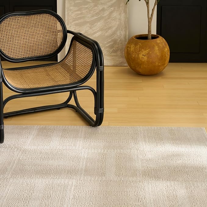Nourison Nordic Taupe 8' x 10' Scandinavian Area Rug - Easy Cleaning, Non Shedding, Bed Room, Living Room, Dining Room, Kitchen (8' x 10')