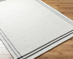 Mark&Day Wool Rugs, 2x3 Janmichael Cottage Light Silver/Black Area Rug, Silver Black Carpet for Living Room, Bedroom or Kitchen (2' x 3')