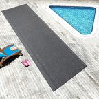 English Home Custom Size Non Slip Striped Design Light Weight Durable PVC Backing Thin Pile Runner Rug (36" x 45')