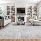 Valenrug Washable Rugs 6x9 - Non Slip 6x9 Area Rugs for Living Room, Stain Resistant Area Rugs for Bedroom, Foldable Machine Washable Area Rug(6'x9', Grey)