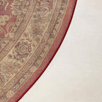 Unique Loom Sialk Hill Collection Area Rug - Washington (5' Round Burgundy/Cream)