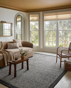 Loloi Magnolia Home by Joanna Gaines Henley Collection HNY-01 Ivory/Charcoal 7'-9" x 9'-9" Area Rug