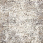 Square Area Rugs : Washable 5x5 Neutral Modern Abstract Carpet for Living Room Bedroom - Soft Floor Mat with Non Slip Backing for Kitchen Nursery Dorms Farmhouse Home Decor - Brown Grey